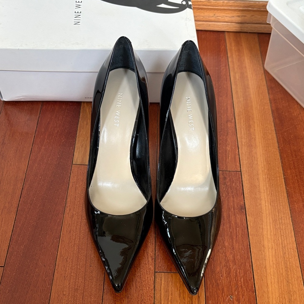 Nine West Black Patent Heels
